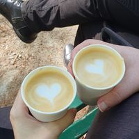 Cappuccino with oat milk to go at ORSONERO COFFEE in Milan