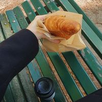 Non vegan pistachio croissant at ORSONERO COFFEE in Milan
