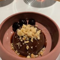 Vegan Torta Al Cioccolato. Tasty but it’s like just chocolate and cherries. Way different than what I see on Yelp. Could’ve used the sorbet. Vegan menu not worth the price poin at Allora in Sacramento