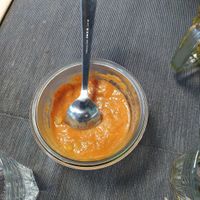 Appetizer: gaspacho. Very tasty! at Vert et Bon in Yerres