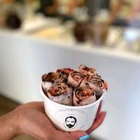 Dark chocolate with strawberries at Domenico in Crete