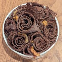 vegan sugar-free chocolate base mixed with Oreos and peanut butter at Domenico in Crete