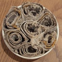 vegan coconut base mixed with Oreos and peanut butter at Domenico in Crete