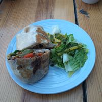 Vegan burrito at NorthSide Cafe in Sayulita
