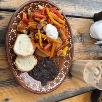 Vegan chilaquiles! Very impressed  at NorthSide Cafe in Sayulita