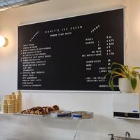 Menu at Honey's in Toronto