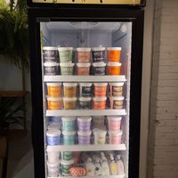 Pints case at Honey's in Toronto