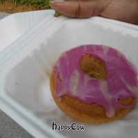 Vegan vanilla glazed donut from Babycakes in Downtown Disney World at BabyCakesNYC - Downtown Disney in Lake Buena Vista