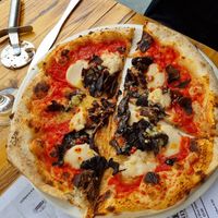 Vegan Mushroom Pizza at Cheese and Tomatin in Aviemore