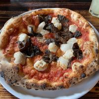 Vegan ‘shroom surprise’ pizza   at Cheese and Tomatin in Aviemore