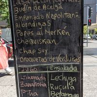 Daily menu at Ever Green in Santiago