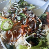 Vegan pho with hoisin and siracha  at Healthy Pho in Port Charlotte