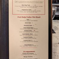 Menu 5/5 at Andaaz in Asheville