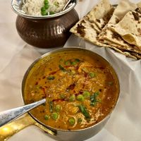 Tofu-green peas curry  at Andaaz in Asheville