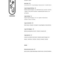 vegan menu in polish at hesu warsaw in Warsaw