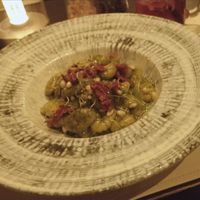 Gnocchi mit veganem Basilikumpesto at Gefsis in Bitterfeld-wolfen