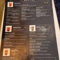 Menu  at Beitea in Tel Aviv