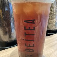 Classic peach tea  at Beitea in Bnei Brak