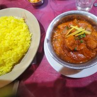 Rice and aloo gobi at Namaste UENO Kitchen - ナマステ上野キッチン in Tokyo
