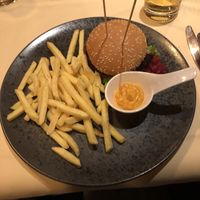 The blackbean burger   at Viva in St Moritz