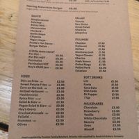 Menu 1 at Hay's Shack in Sandwich