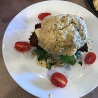 Herbivore- Mushroom scrapple, avocado, everything biscuit  at Blair Mountain Biscuit in Blackwood