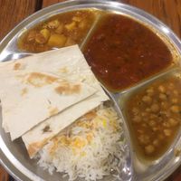 Vegan thali at OM Vegetarian - RGIT Building in Melbourne