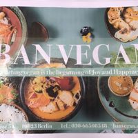 Menu at Ban Vegan in Berlin