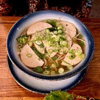 Vegan Phở with tofu, which has nothing to envy to the original of this typical Vietnamese dish at Ban Vegan in Berlin
