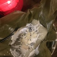 Dessert - baked banana in coconut milk at Ban Vegan in Berlin