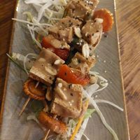 'Tofu Twins', grilled & crispy with peanut-hoisin sauce (5.20) at Ban Vegan in Berlin