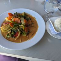 Panang Curry with vegetables at Thai Basil in Manchester