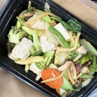 Spicy basil stir fry with tofu/veg   at Thai Basil in Manchester