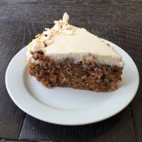 Mmmmmm carrot cake  at Panthere Verte - Centre-Ville in Montreal