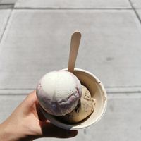 Strawberries and cream + Dalgona coffee at Moo Shu Ice Cream in Ottawa