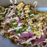 Vegan breakfast fried rice  at Session in Virginia Beach