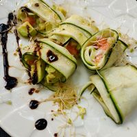 Zucchini cannelloni with avocado at Bar Mut in Figueres