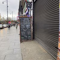 Menu board  at Azmarino Coffee in South West London