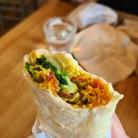 Tofu wrap at Café l'Abri Côtier in Tadoussac