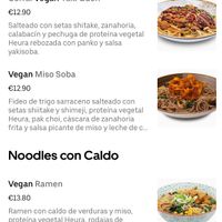 Menu on Uber Eats   at UDON in Sevilla