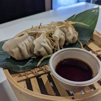 Gyozas de verduras con salsa de soja. at UDON in Sevilla