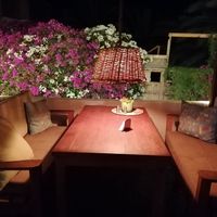 Table at the rooftop at Seaduction in Dahab