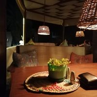 Table at the rooftop at Seaduction in Dahab