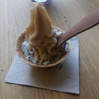 Small portion banana ice cream at Keep Bañana in Munich
