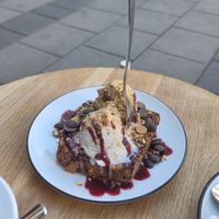 Loaded banana bread at Keep Bañana in Munich