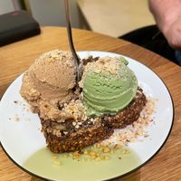 Matcha and salted caramel loaded banana bread   at Keep Bañana in Munich