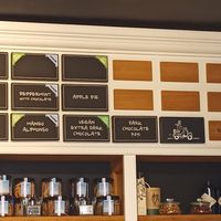 Daily options are posted inside at Aroma Gelato Experience in Dubrovnik