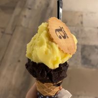 Orange/ginger and dark chocolate   at Aroma Gelato Experience in Dubrovnik