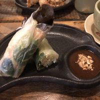 Sommerrollen mit Ananas, Mango, Reisnudeln, Tofu, Gurken und Kräutern   at Ong Tao in Oberursel