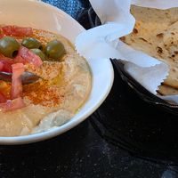 Hummus and pita at Amoo's in Mclean